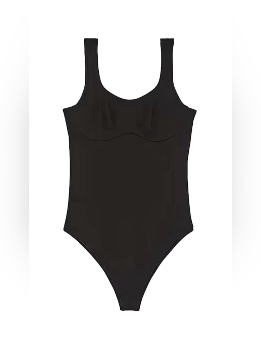 Victoria's Secret PINK Black Scoop-Neck Bodysuit